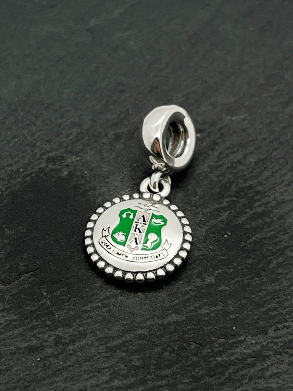 Pandora AKA Charm Alpha Kappa Alpha SororityBead Sterling Silver Charm Jewelry